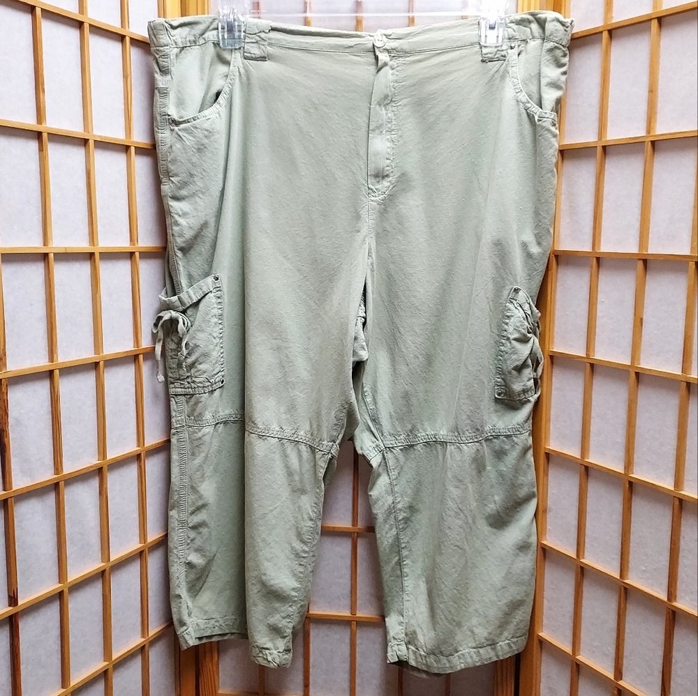 🫒 light olive cargo pants women's 2X